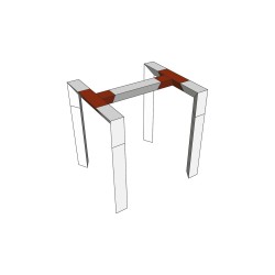 ConteStage AG29-036 blk - Té horizontal 290mm 3 directions Noir