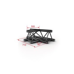 ConteStage AG29-036 blk - Té horizontal 290mm 3 directions Noir
