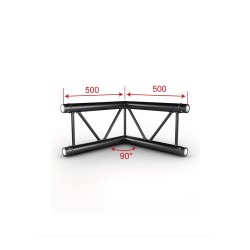 ConteStage AGDUO29-01 blk - Angle échelle 2 directions 90° droit Noir