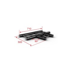 ConteStage AGDUO29-03 blk - Angle échelle 3 directions 90° plat Noir