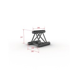 ConteStage PT29-025 blk - Trio aluminium 290mm longueur 25cm Noire