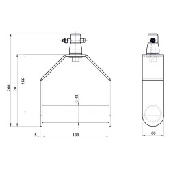 ConteStage UNO-AW - Etrier de suspension tube de 50 -White