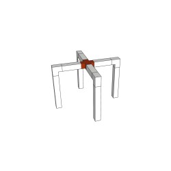 ConteStage AG29-041 W - Croix 290mm 4 directions WHITE