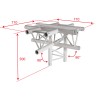 ConteStage AG29-053 W - Croix 290mm 4 directions plus pied WHITE