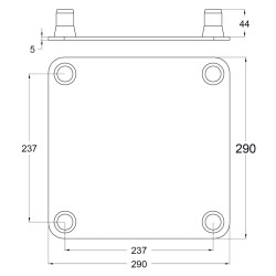 ConteStage EMQUA-B1 W - Embase QUATRO avec manchons - V2 WHITE