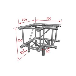 ConteStage QUATRO-A02 blk - Angle 290 c lourde 3dir. 90° manchons BLAC