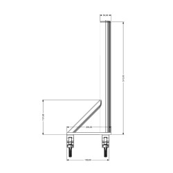 ConteStage SUP-ARM60S - Extension 50cm, 50mm, 2 pinces SWL 60kg- Silve