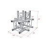 ConteStage QUATRO-A05 - Angle carré Alu - 4 directions T Horizontal pl