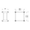 ConteStage QUATRO39-025 blk - Quatro alu 390 charge lourde lg 25cm Noi