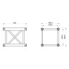 ConteStage QUATRO39-050 blk - Quatro alu 390 charge lourde lg 50cm Noi