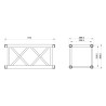 ConteStage QUATRO39-081 blk - Quatro alu 390 charge lourde lg 81cm Noi