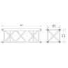 ConteStage QUATRO39-200 blk - Quatro alu 390 charge lourde lg 200cm No