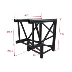ConteStage QUATRO39-A01 blk - Angle Quatro 390 2 directions 90° - Noir