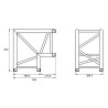 ConteStage QUATRO39-A01 blk - Angle Quatro 390 2 directions 90° - Noir