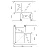 ConteStage QUATRO39-A02 blk - Angle Quatro 390 3 directions 90° - Noir