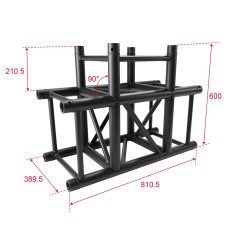 ConteStage QUATRO39-A03 blk - Angle Quatro 390 T 3 directions 90° - No