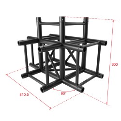 ConteStage QUATRO39-A05 blk - Angle Quatro 390 4 directions 90° - Noir
