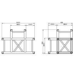 ConteStage QUATRO39-A05 blk - Angle Quatro 390 4 directions 90° - Noir
