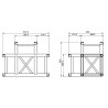 ConteStage QUATRO39-A05 blk - Angle Quatro 390 4 directions 90° - Noir