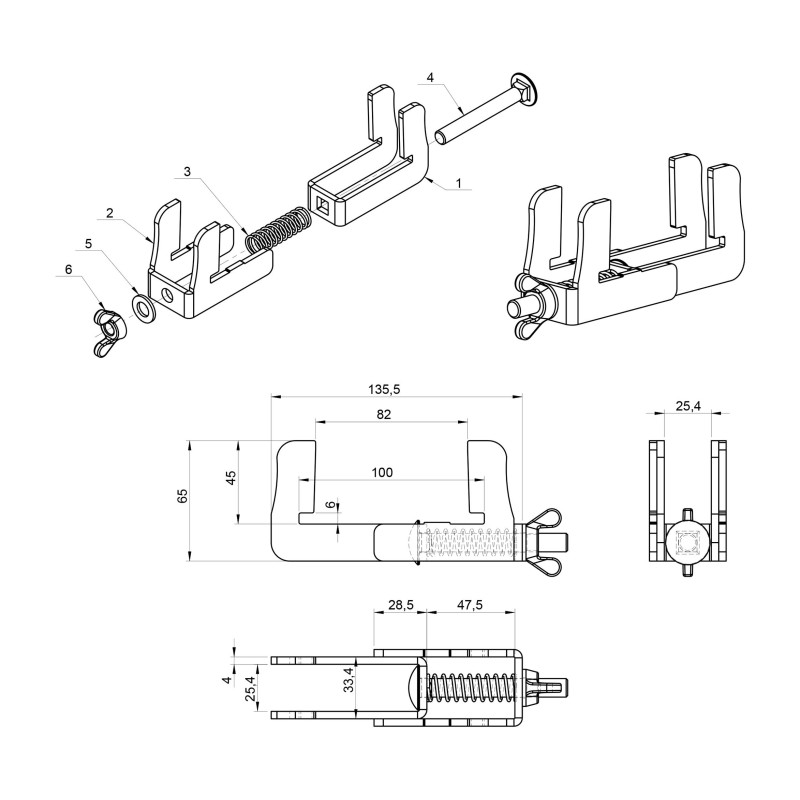ConteStage PLTS-c1 - Pince d'assemblage de plateforme PLTS