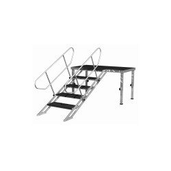 ConteStage PLT-st80140 - Escalier réglable de 0,8m à 1,4m 5 marches
