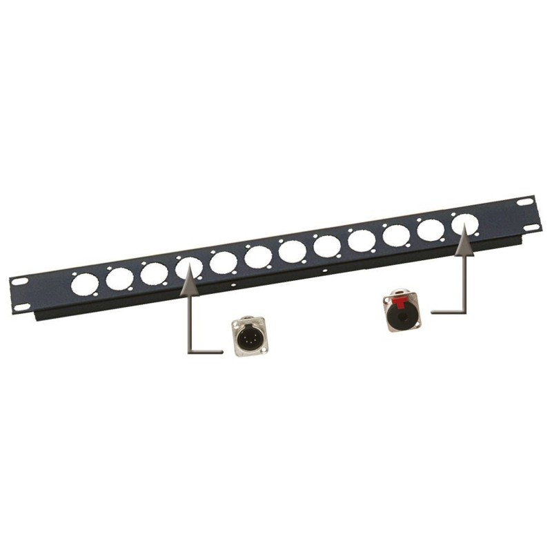 JVcase RP 1U/XLR - Rackpanel XLR (D-size) - JV CASE Rackpanel 1 unit f