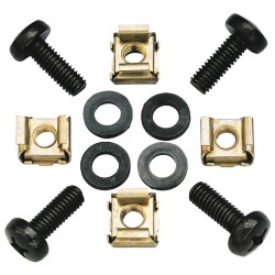 JVcase MS-01 - 4x screw M6x16 + 4x plastic washer + 4x cagenut 3mm