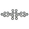 JVcase MS-03 - 20x black pvc washer M6