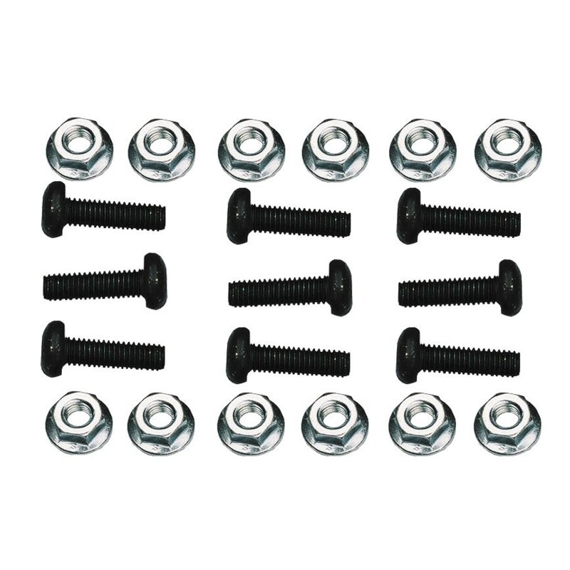 JVcase MS-06 - 12x Rack bolt M6x20 + 12x Hexagon flange nuts M6.
