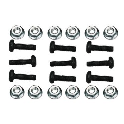 JVcase MS-06 - 12x Rack bolt M6x20 + 12x Hexagon flange nuts M6.