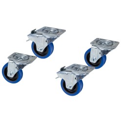JVcase WHEELSET SELF-ALIGNING - Lot de 4 roulettes pivotantes auto-ali