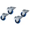 JVcase WHEELSET SELF-ALIGNING - Lot de 4 roulettes pivotantes auto-ali