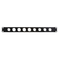 JVcase RP 1U - 4xTRUE1 F - 5xD-size - 1U Rack panel to hold 4x Neutrik