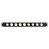 JVcase RP 1U - 4xTRUE1 F - 5xD-size - 1U Rack panel to hold 4x Neutrik