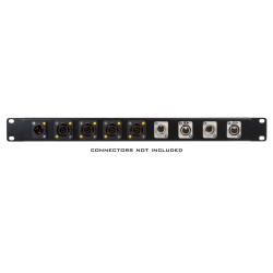 JVcase RP 1U - 4xTRUE1 F - 5xD-size - 1U Rack panel to hold 4x Neutrik