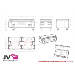 JVcase PREMIUM CASE FOR 4x BT-NONABEAM - Flight case de première quali