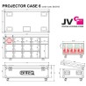 JVcase PROJECTOR CASE 6 - Flight case empilable 120x60cm pour le trans