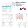 JVcase PROJECTOR CASE 8 - Flight case empilable de 80x60 cm avec roule