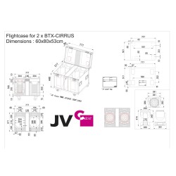 JVcase MOVING HEAD CASE 4 - Flightcase pour 2x lyres BTX-CIRRUS