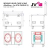 JVcase MOVING HEAD CASE 4 Mk2 - Flight case empilable de 80x60 cm avec