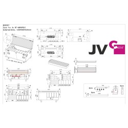 JVcase CASE FOR 4xBT-AKKUPOLE - Flightcase pour 4 ensembles complets d