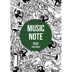 Bloc Papier Musique A4 - 12 portées - 200 pages