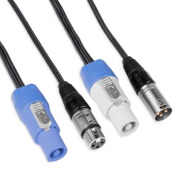 PD Connex CX06-2 – Câble PowerCON + DMX 3 broches 2 m | Ubico Dax