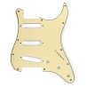 Pickguard Strat Standard SSS 11 Holes US Pots 3 PLY Cream (…