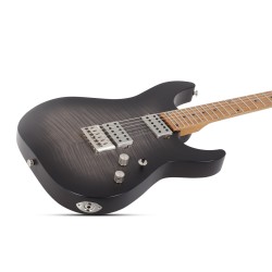 Schecter C-1 Standard Plus Trans Black Burst - Guitare électrique