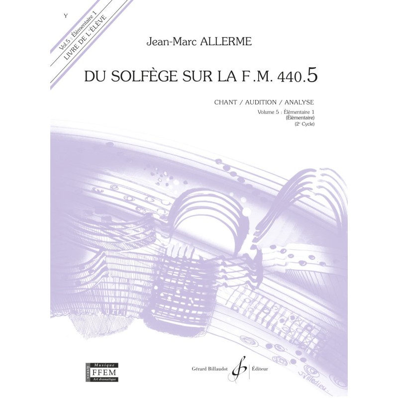 Partitions Allerme Du Solfege Sur La FM vol5 Chant