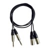 Cordon 2 X Jack 6.35 Mono / 2 X XLR Mâle - 1,5m