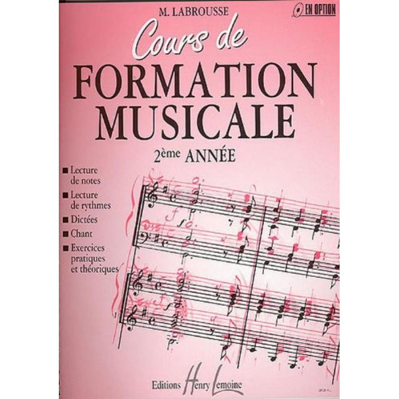 Partitions Labrousse Cours De Formation Musicale 2eme Année