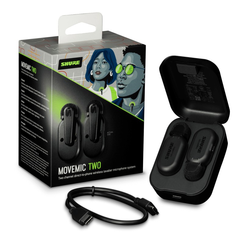 Shure MoveMic Two - 2 micros-cravates sans fil | Ubico Musique Dax