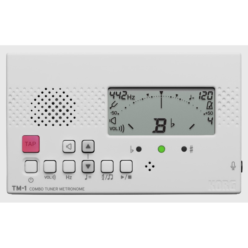 Korg TM-1 Blanc - Accordeur métronome compact | Ubico Musique